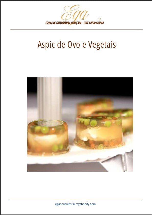 Aspic de Ovo e Vegetais - 30 reais (BRL R$) corresponde a mais ou menos 5 €