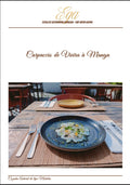 Carpaccio de Vieira à Manga - 30 reais (BRL R$) corresponde a mais ou menos 5 €