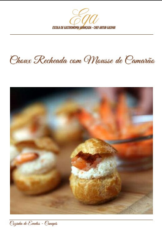 Choux Recheada com Mousse de Camarão