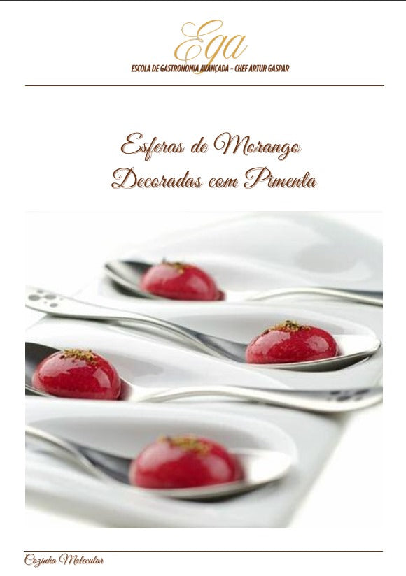 Esferas de Morango Decoradas com Pimenta