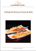 Folhado de Vieiras à Creme de Alho - 30 reais (BRL R$) corresponde a mais ou menos 5 €