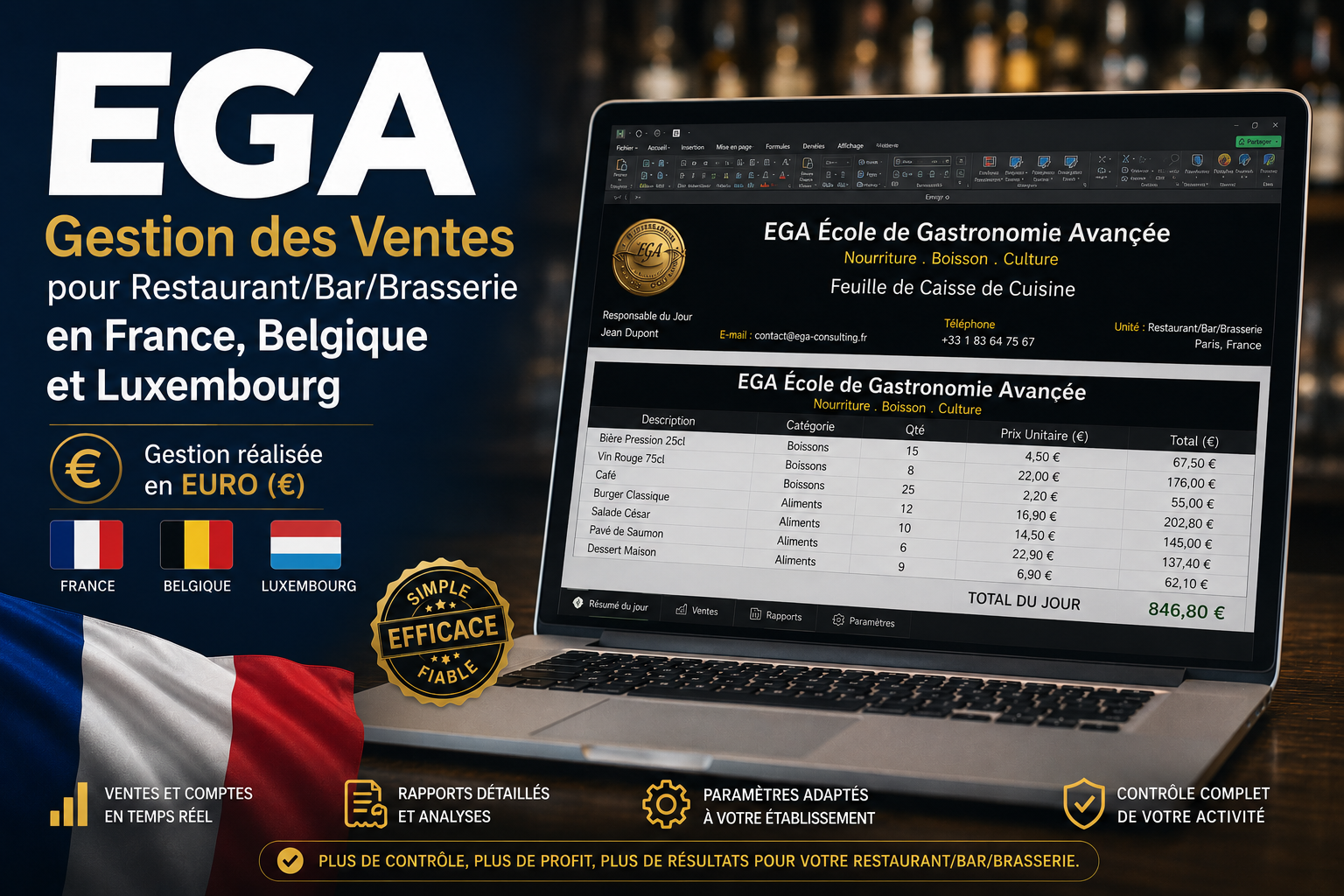 G EGA Consultorie France 24,96  Euro / 150 Reais (Brasil)