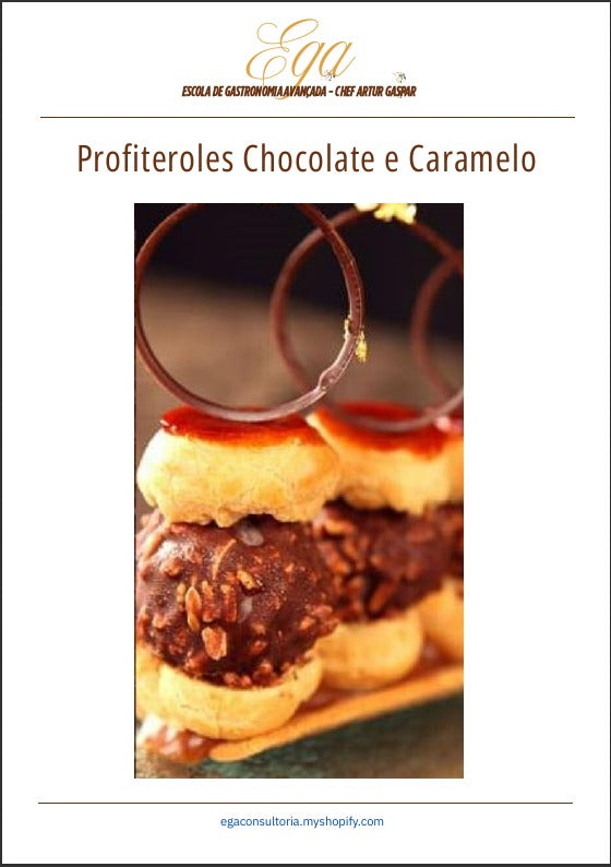 Profiteroles Chocolate e Caramelo - 30 reais (BRL R$) corresponde a mais ou menos 5 €