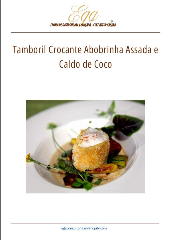 Tamboril Crocante Abobrinha Assada e Caldo de Coco - 30 reais (BRL R$) corresponde a mais ou menos 5 €