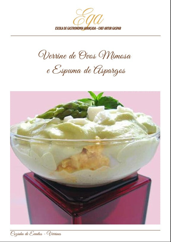 Verrine de Ovos Mimosa e Espuma de Aspargos