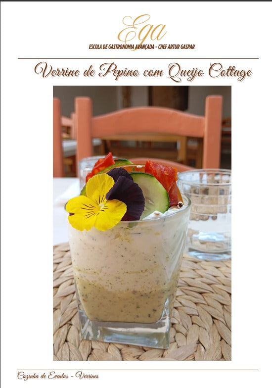 Verrine de Pepino com Queijo Cottage