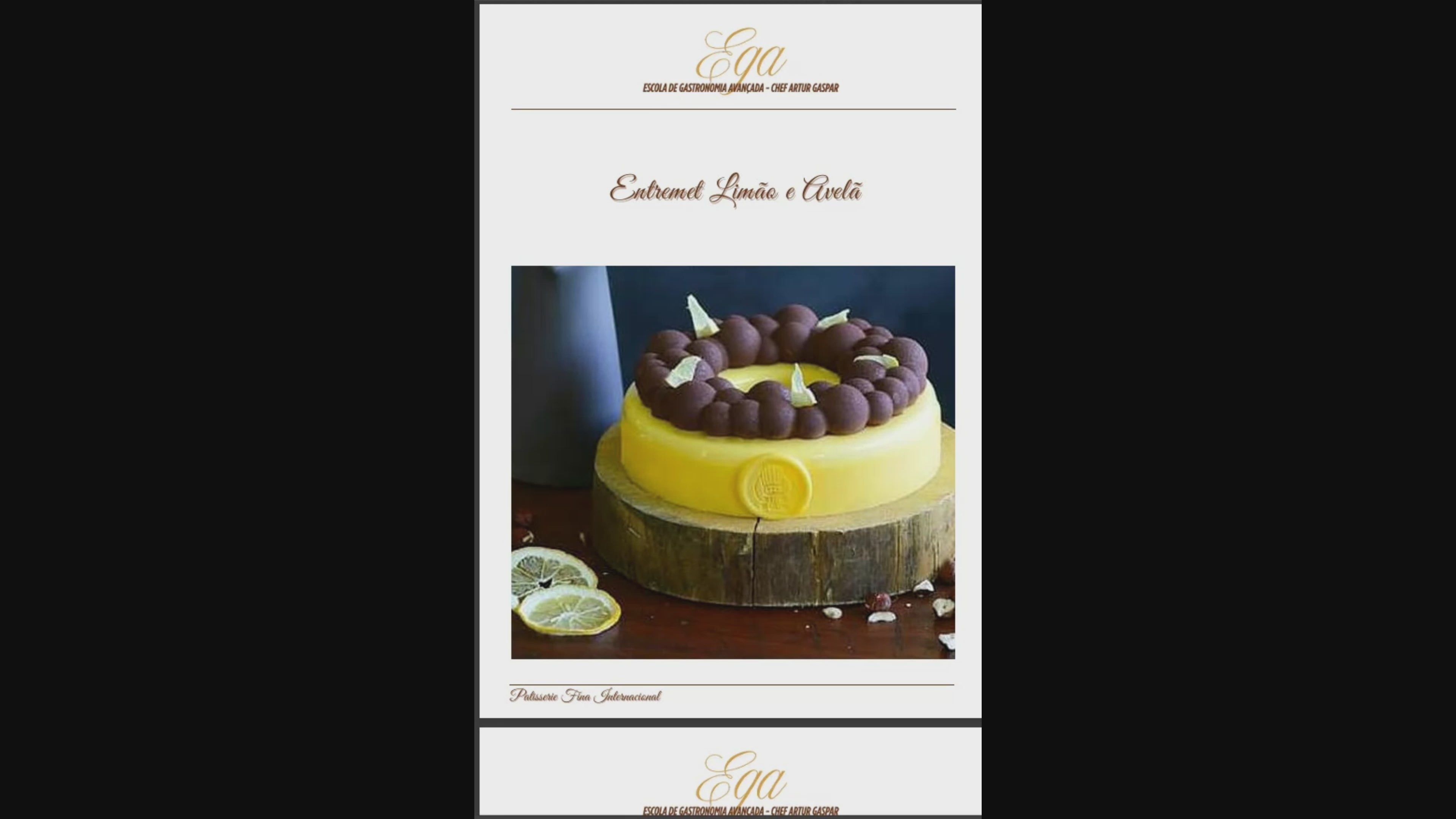 Entremet Limão e Avelã