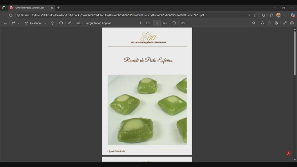 Ravióli de Pesto Esférico