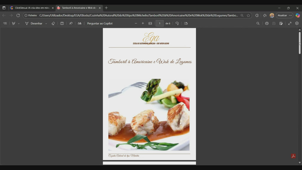 Tamboril à Amoricaine e Wok de Legumes