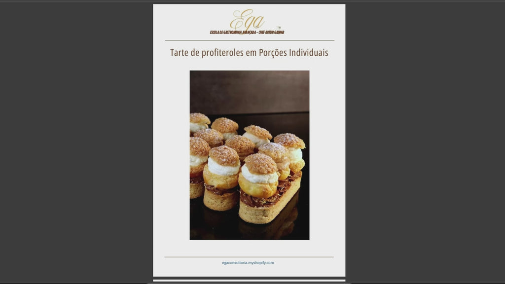 Tarte de profiteroles em Porções Individuais - 30 reais (BRL R$) corresponde a mais ou menos 5 €