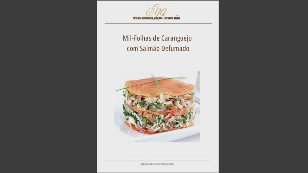 Mil-Folhas de Caranguejo com Salmão Defumado - Mil-Folhas de Caranguejo com Salmão Defumado