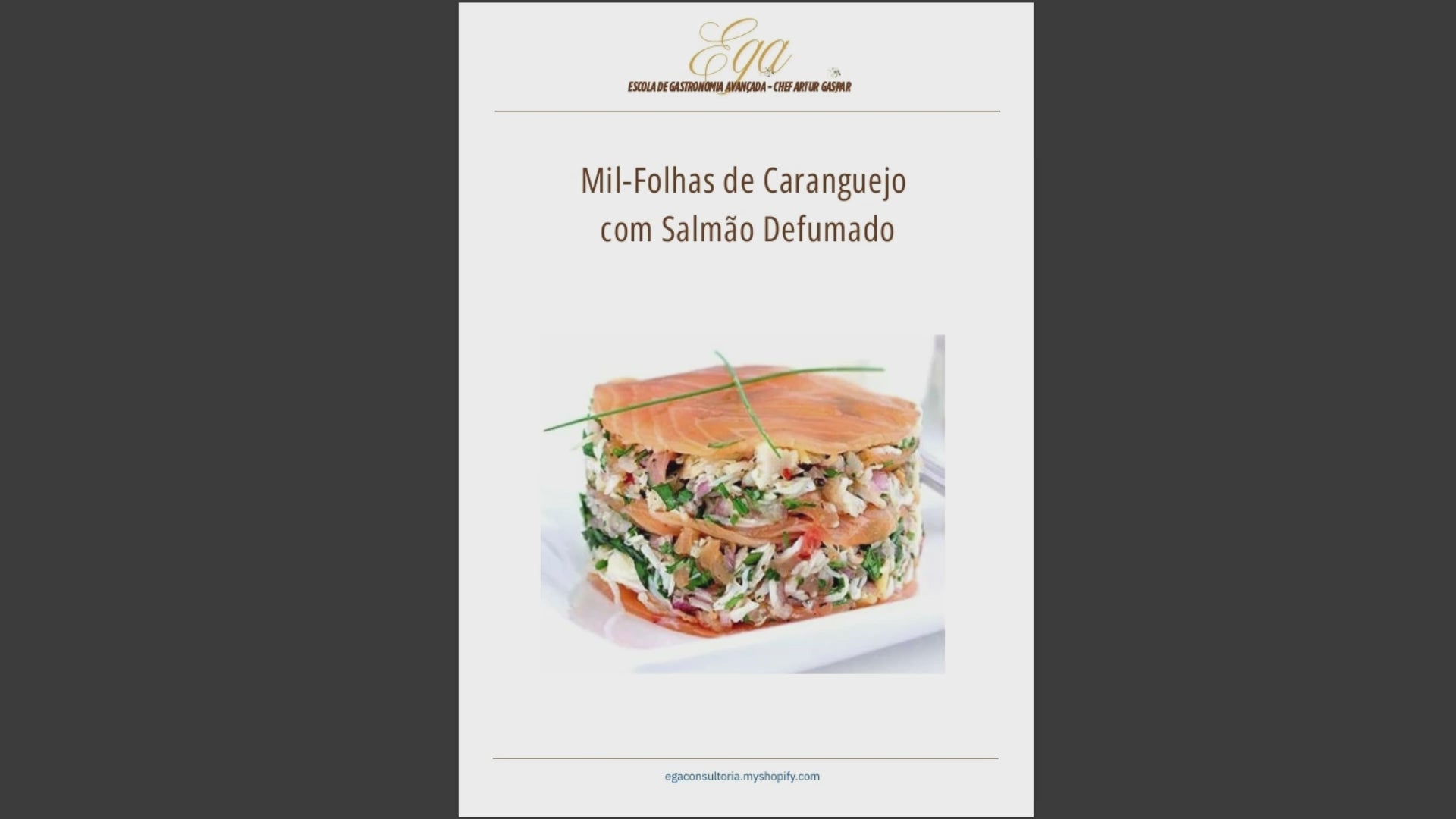 Mil-Folhas de Caranguejo com Salmão Defumado - Mil-Folhas de Caranguejo com Salmão Defumado