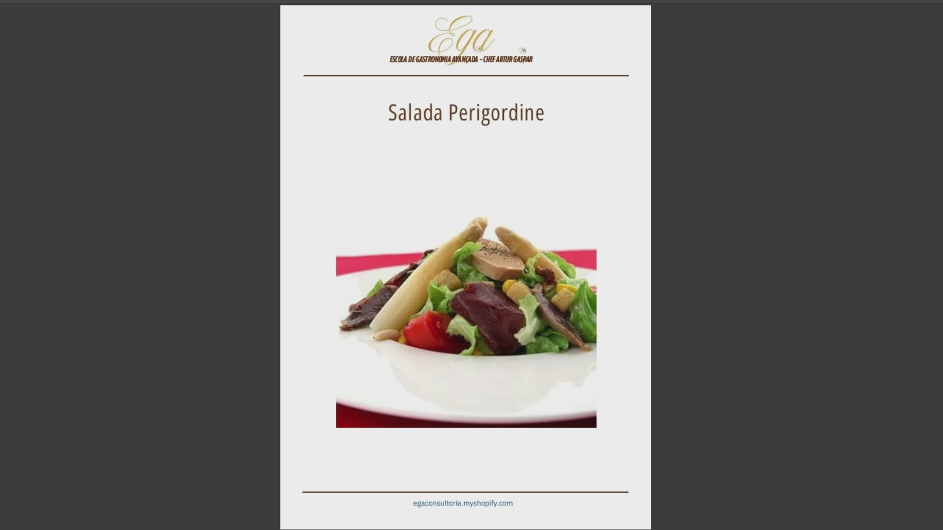 Salada Perigordine - 30 reais (BRL R$) corresponde a mais ou menos 5 €