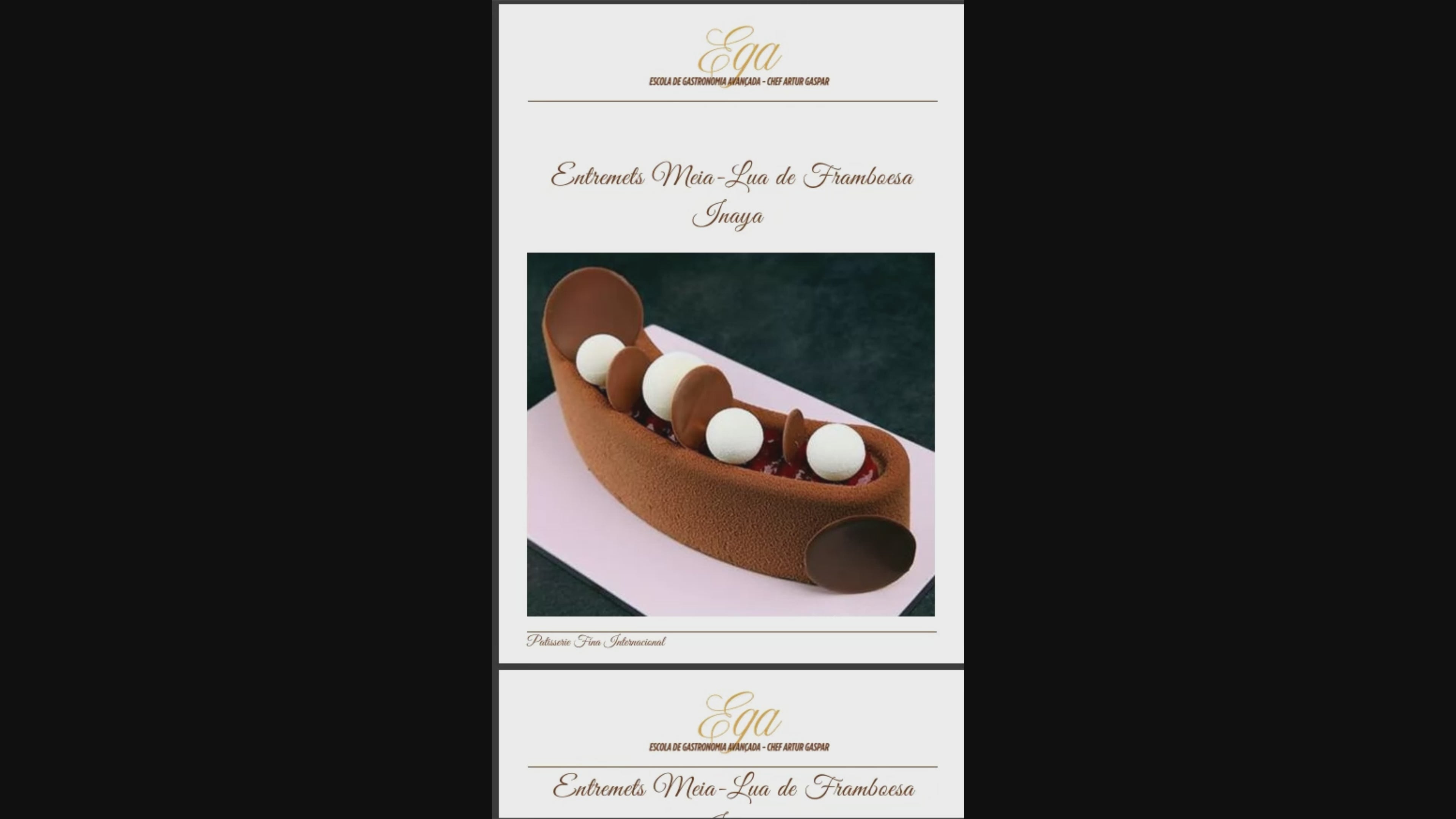 Entremets Meia-Lua de Framboesa Inaya