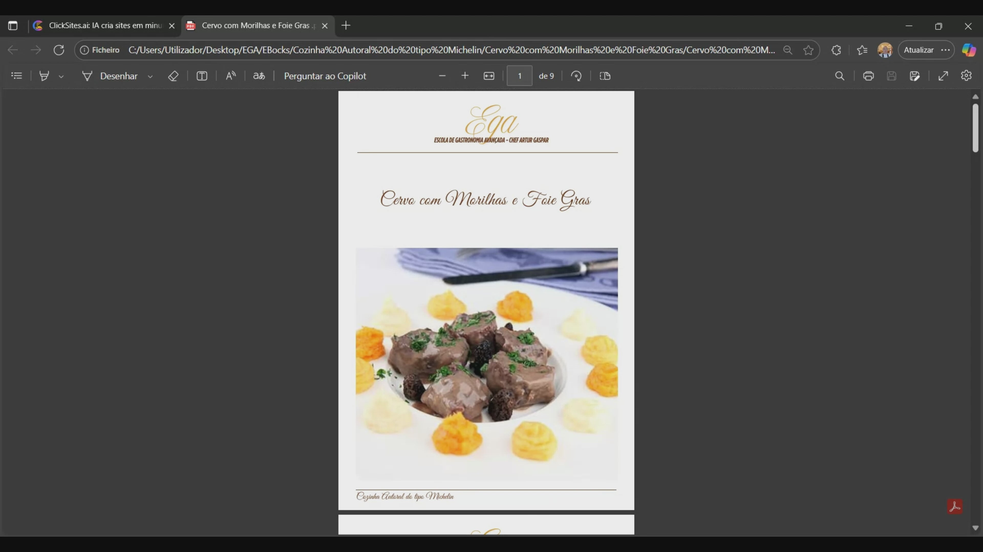 Cervo com Morilhas e Foie Gras