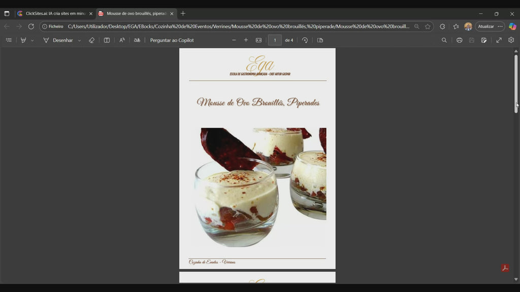 Mousse de Ovo Brouillés, Piperade