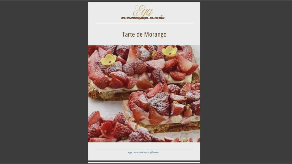 Tarte de Morango - 30 reais (BRL R$) corresponde a mais ou menos 5 €