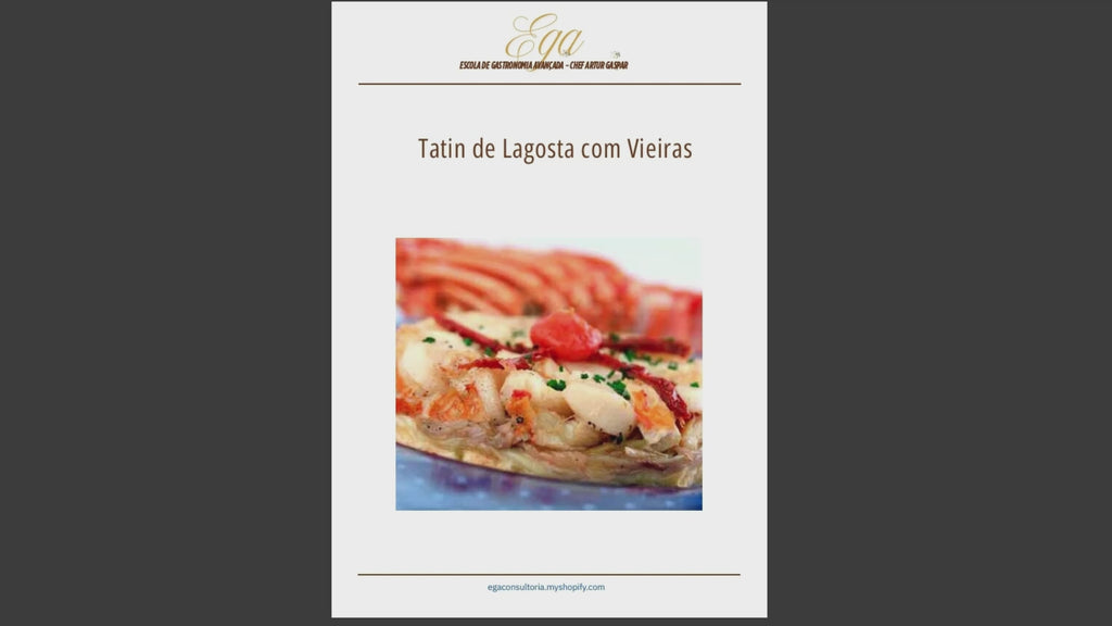 Tatin de Lagosta com Vieiras - 30 reais (BRL R$) corresponde a mais ou menos 5 €