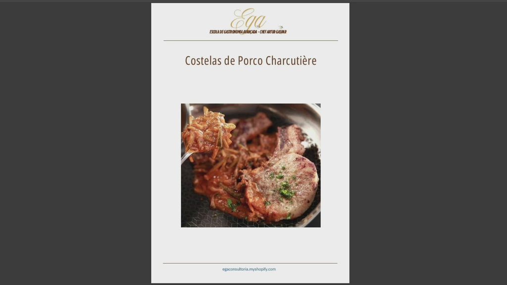 Costelas de Porco Charcutière - 30 reais (BRL R$) corresponde a mais ou menos 5 €