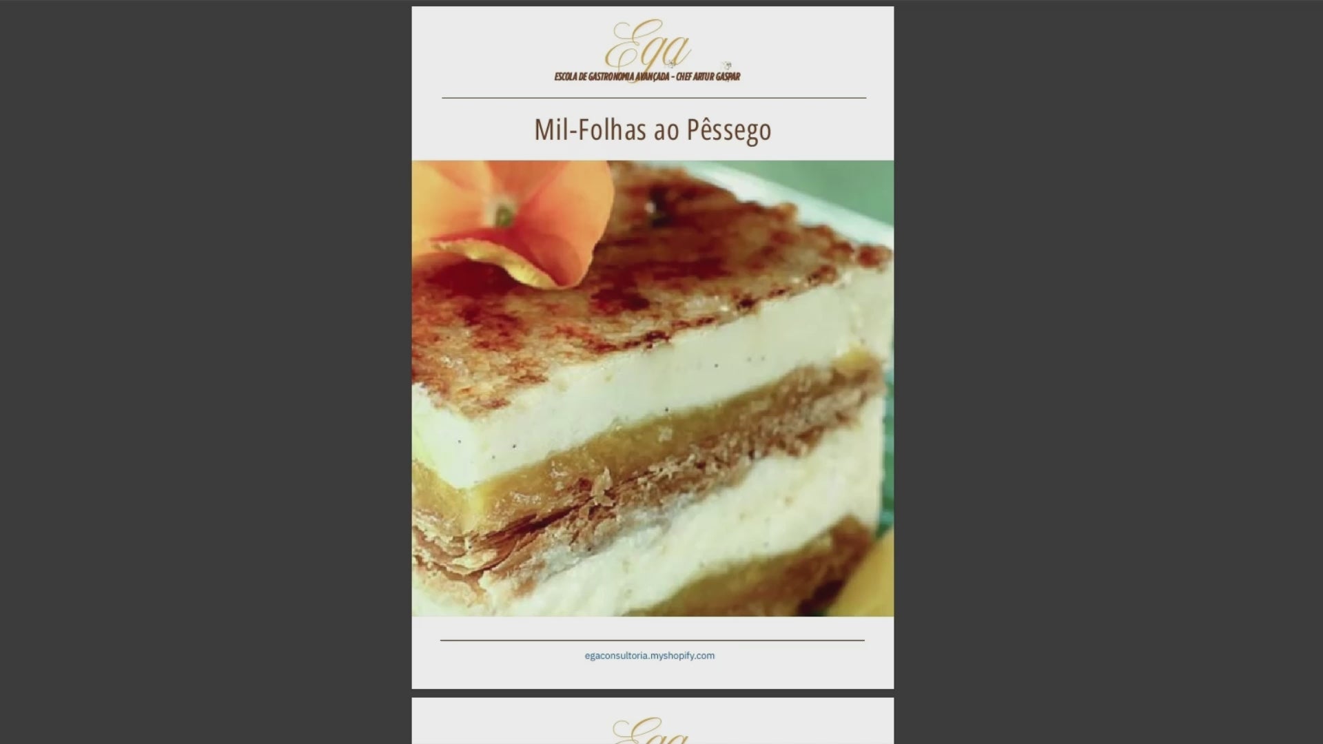Mil-Folhas ao Pêssego - 30 reais (BRL R$) corresponde a mais ou menos 5 €
