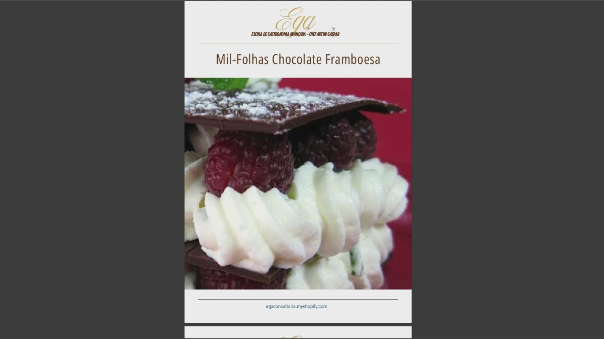 Mil-Folhas Chocolate Framboesa - 30 reais (BRL R$) corresponde a mais ou menos 5 €