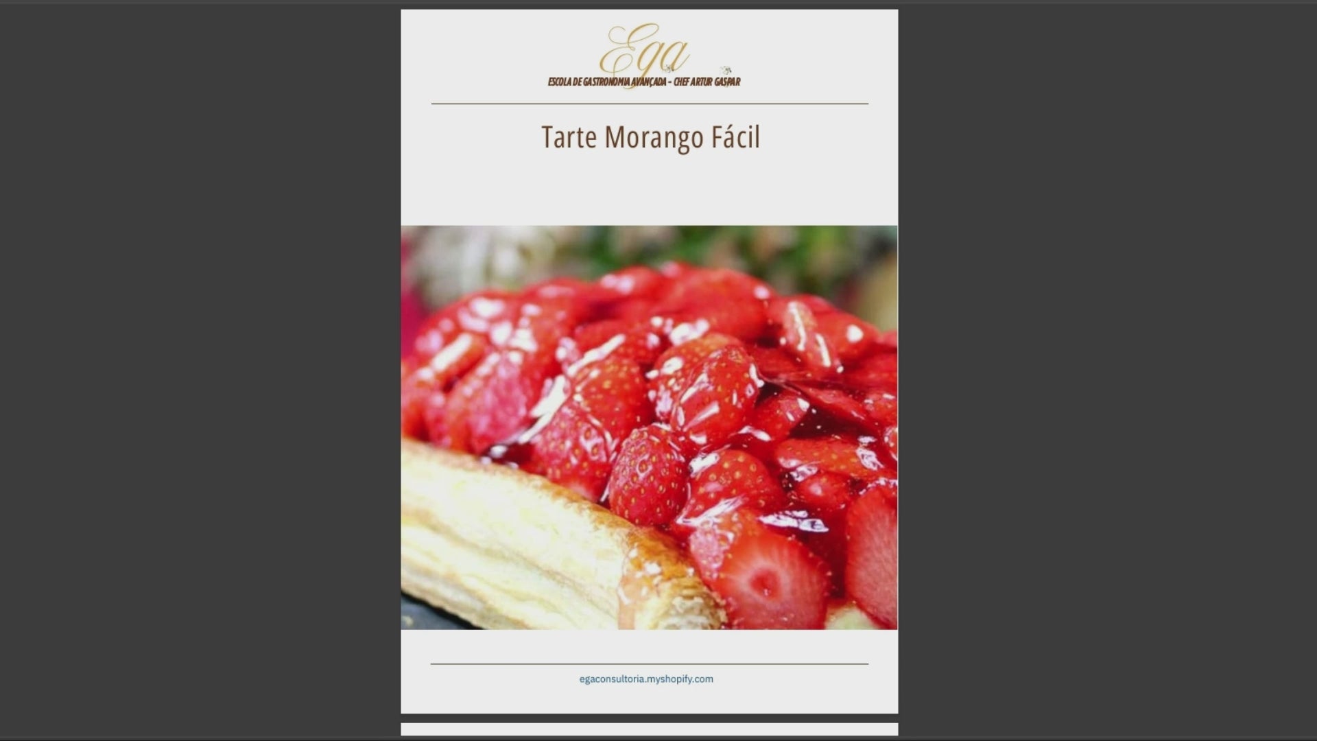 Tarte Morango Fácil - 30 reais (BRL R$) corresponde a mais ou menos 5 €