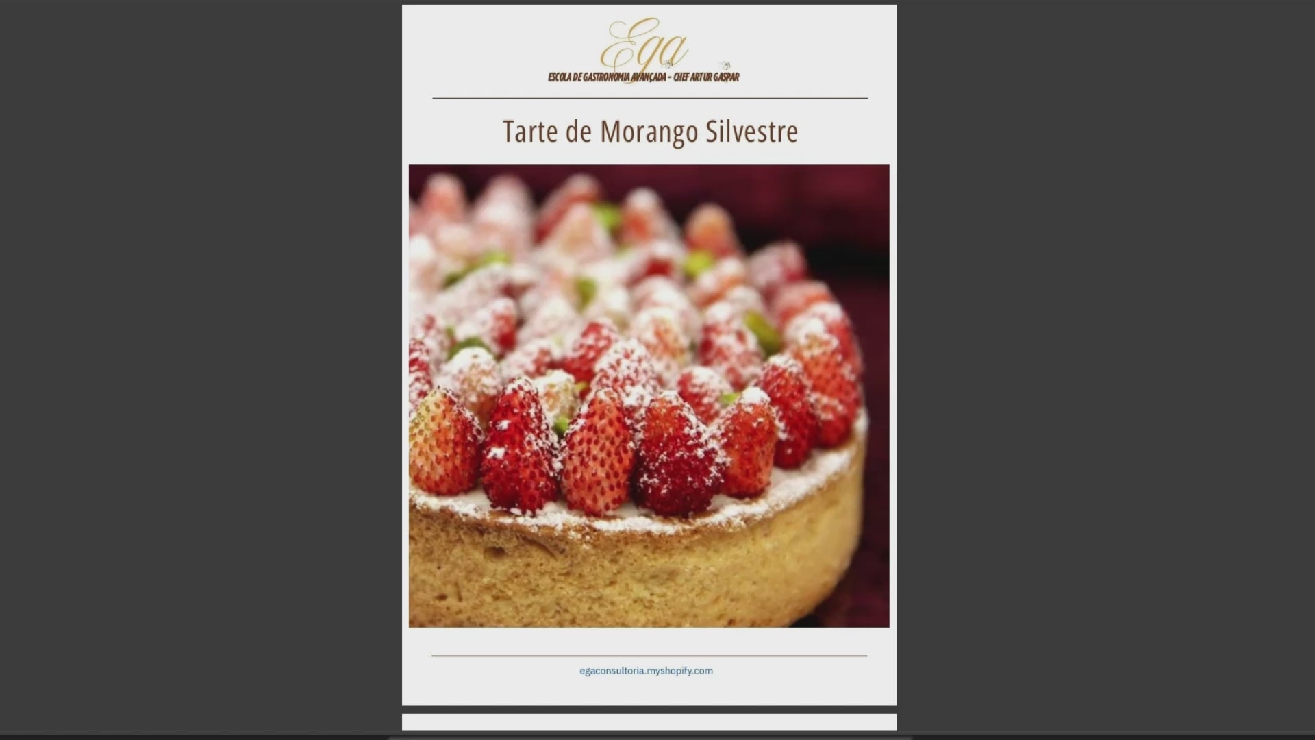 Tarte de Morango Silvestre - 30 reais (BRL R$) corresponde a mais ou menos 5 €