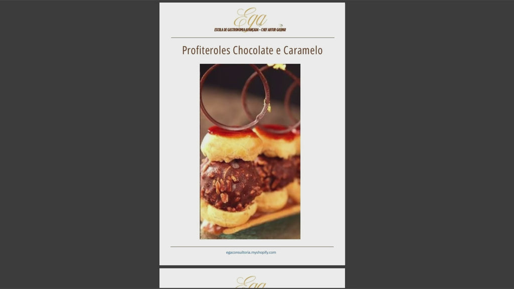 Profiteroles Chocolate e Caramelo - 30 reais (BRL R$) corresponde a mais ou menos 5 €