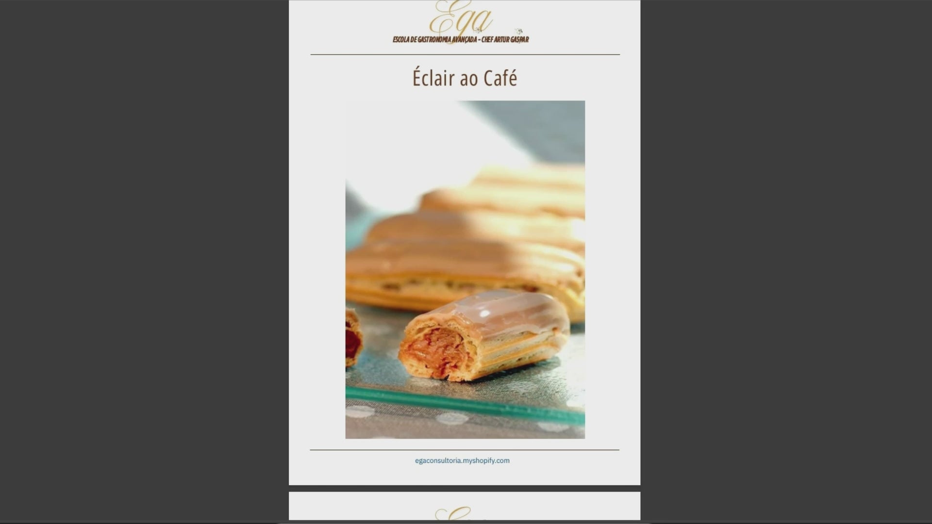 Éclair ao Café - 30 reais (BRL R$) corresponde a mais ou menos 5 €
