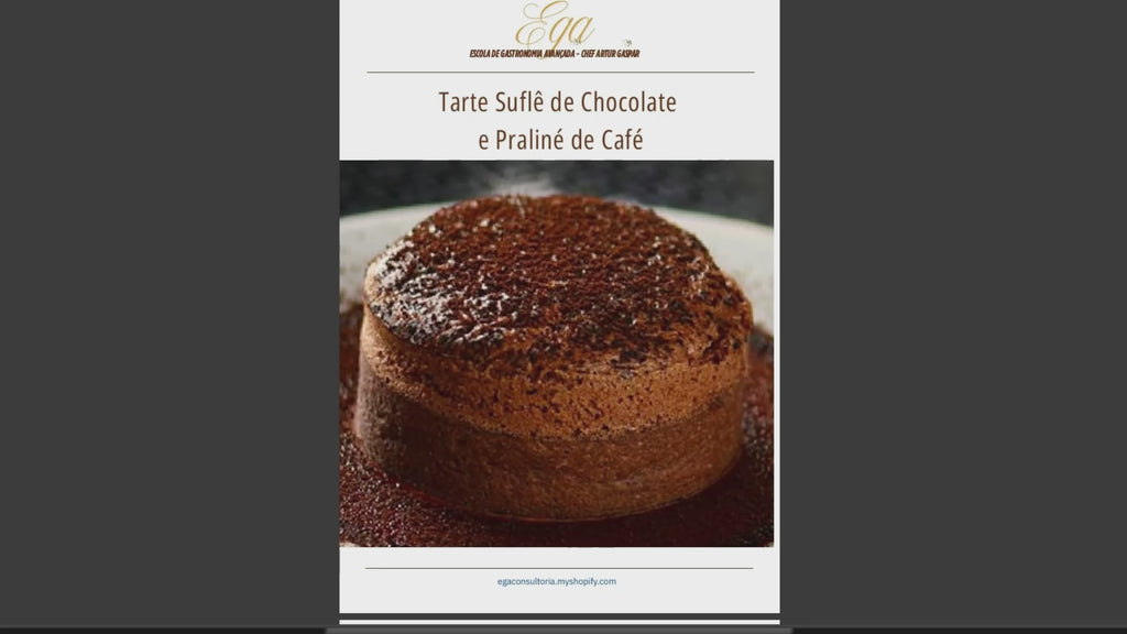 Tarte Suflê de Chocolate e Praliné de Café - 30 reais (BRL R$) corresponde a mais ou menos 5 €