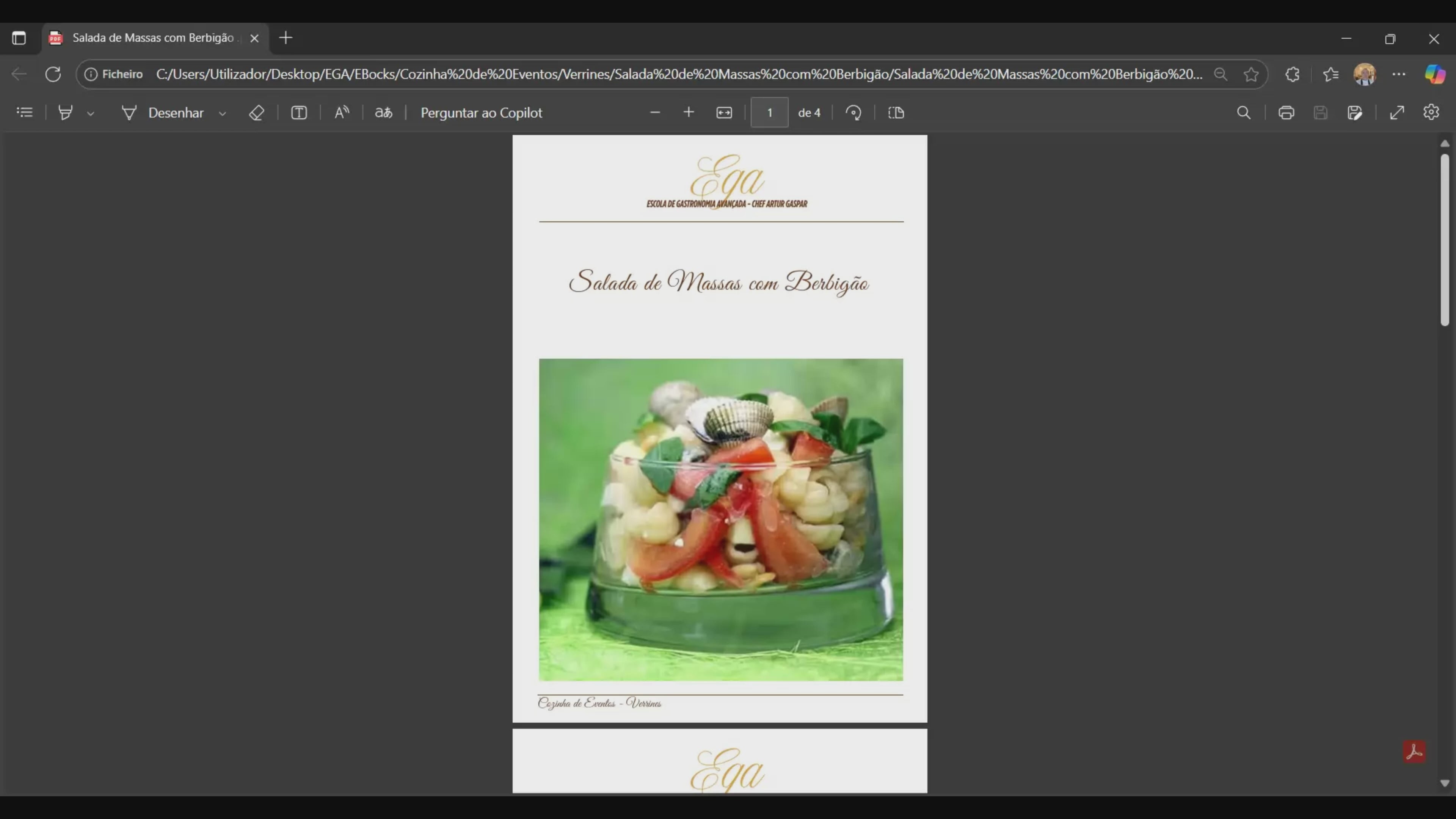 Salada de Massas com Berbigão