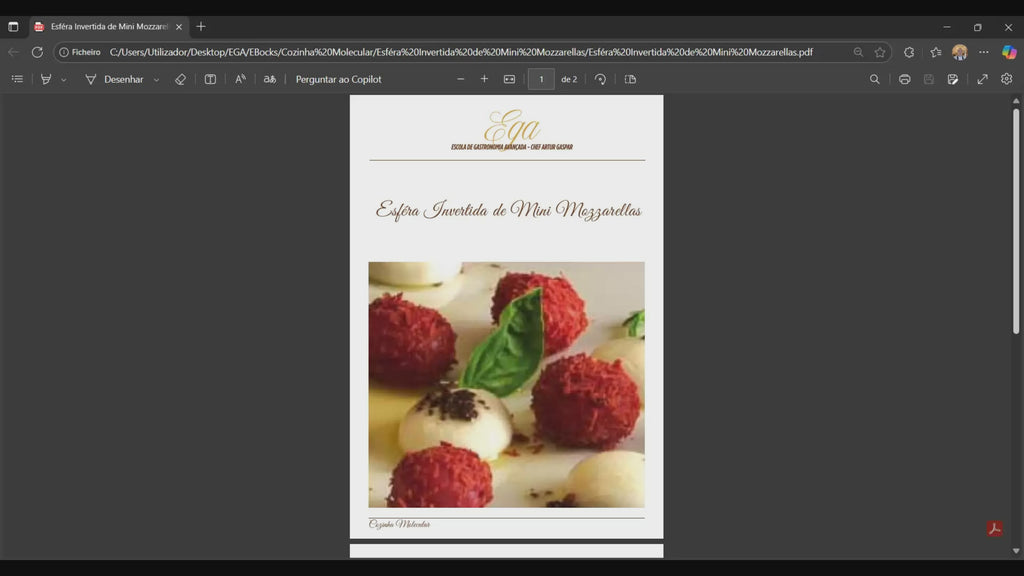 Esféra Invertida de Mini Mozzarellas