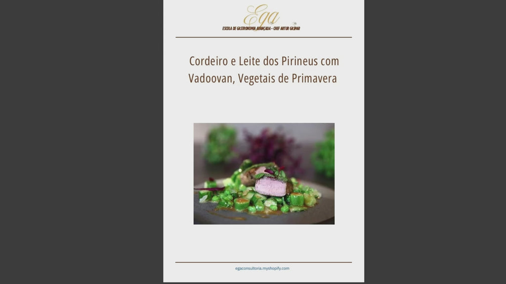 Cordeiro e Leite dos Pirineus com Vadoovan, Vegetais de Primavera - 30 reais (BRL R$) corresponde a mais ou menos 5 €