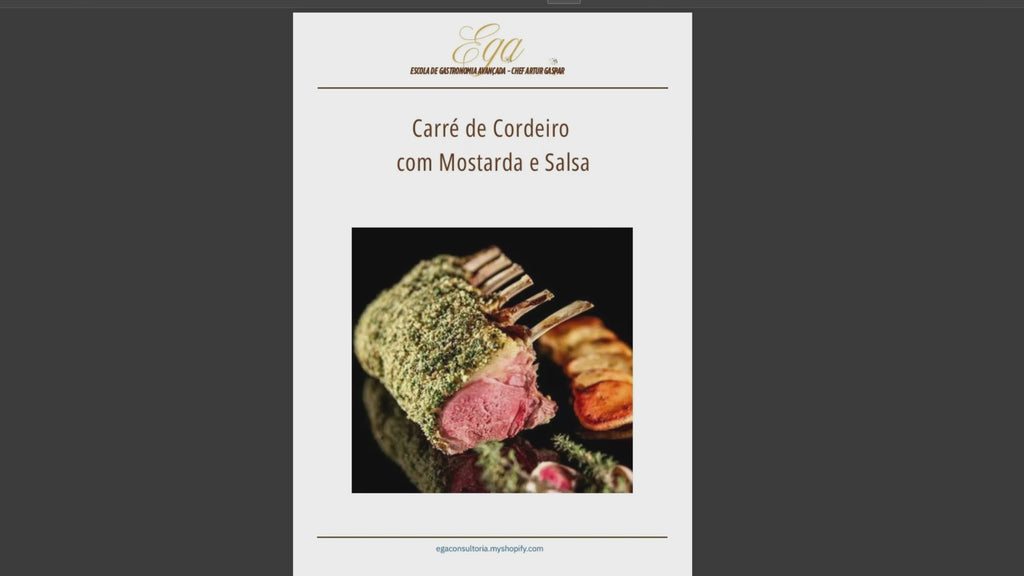 Carré de Cordeiro  com Mostarda e Salsa - 30 reais (BRL R$) corresponde a mais ou menos 5 €